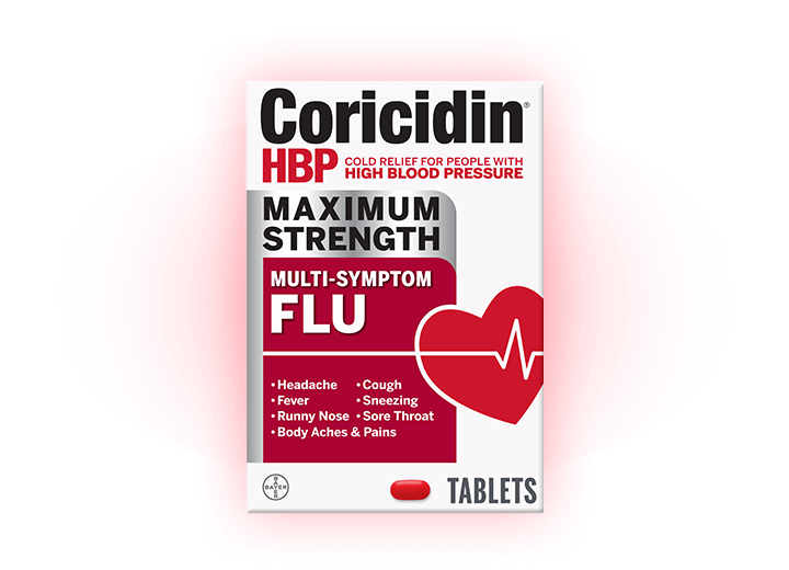 Coricidin® HBP Maximum Strength Multi-Symptom Flu Tablets